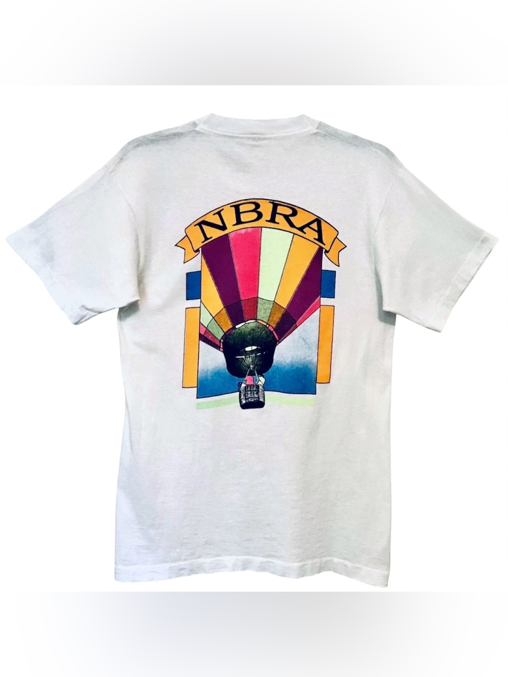 National Balloon Racing Association NBRA Men’s Small White Single Stitch T Shirt